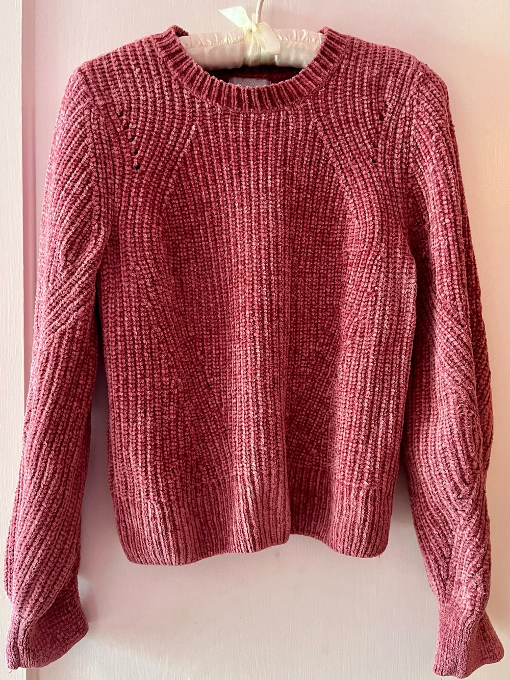 H&M Dusty Rose Super Soft Crew Neck Pullover Sweater